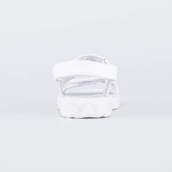 723021-22 Белые босоножки на липучках для девочки белый фото №5