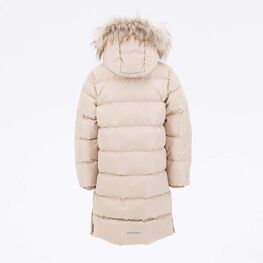07858036-41 Зимнее пальто-пуховик для девочки бежевый для девочки бежевый фото №3