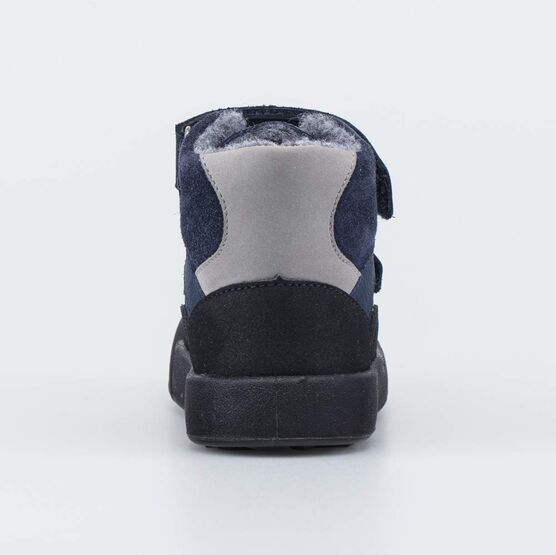 352423-32 Кожаные ботинки утепленные для мальчика для мальчики синий + черный фото №5