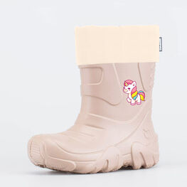 365172-11 Сапоги из ЭВА утепленные Единорог бежевый для девочки бежевый