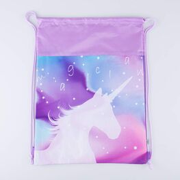 02808128-20 Мешок для сменной обуви единорог для девочки фиолетовый