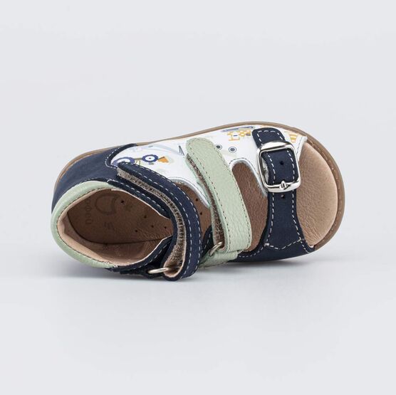 022162-26 Сандалии для малышей Первые шаги для мальчики синий,белый фото №4