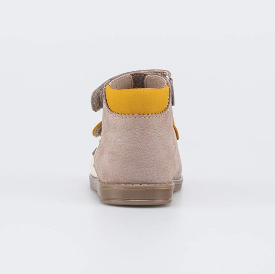 022162-27 Кожаные сандалии для мальчика Первые шаги для мальчики бежевый,коричневый фото №5