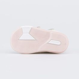 022162-28 Кожаные сандалии для девочки Первые шаги для девочки белый,бежевый,розовый фото №3