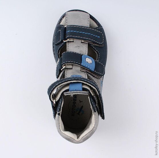 322087-21 Сандалии для мальчики син-сер фото №4