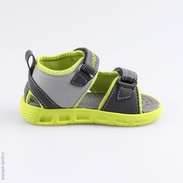 123009-12 Пляжная обувь с LED-подсветкой для мальчики сер-сал фото №2