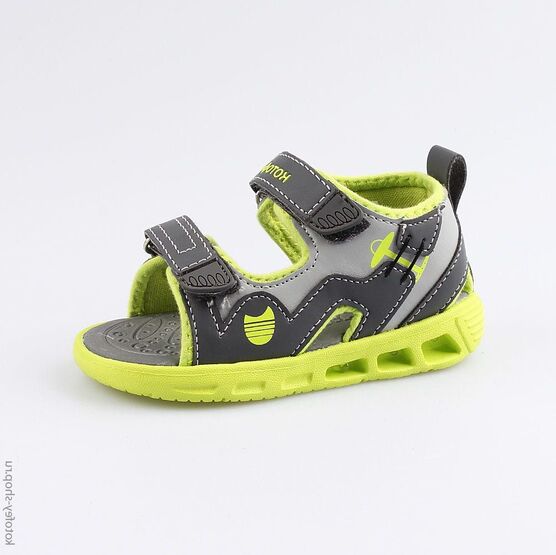 123009-12 Пляжная обувь с LED-подсветкой для мальчики сер-сал