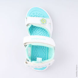 324016-13 Пляжная обувь с LED-подсветкой для девочки бел-бир фото №4