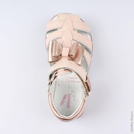 322085-21 Босоножки для девочки кожаные для девочки розовый фото №4