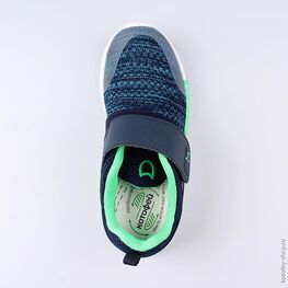 644219-71 Кроссовки на липучках для мальчики син-зел фото №4