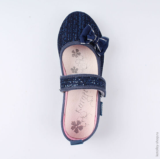 531077-12 Текстильная обувь для девочки светло-синий фото №4