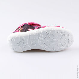 421030-11 Босоножки текстильные для девочки цве-фук фото №3