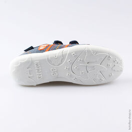 431133-11 Текстильная обувь для мальчики син-ора фото №3