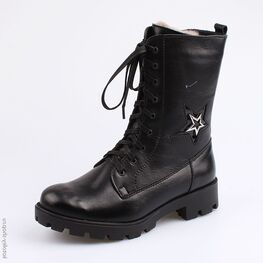 752118-51 Сапожки для девочки черный