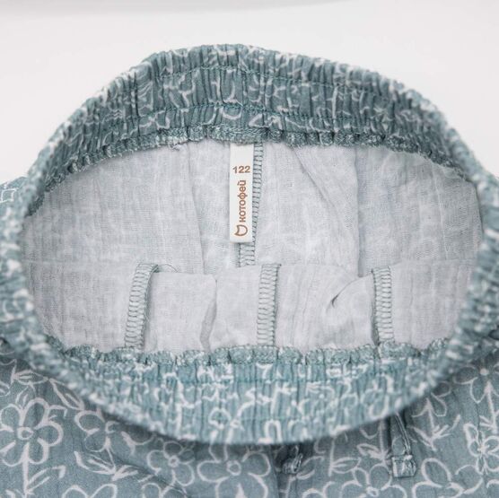 07864088-40 Костюм топ на завязках + шорты мятный для девочки мятный фото №3