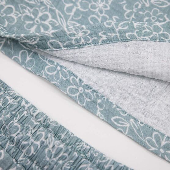 07864088-40 Костюм топ на завязках + шорты мятный для девочки мятный фото №4