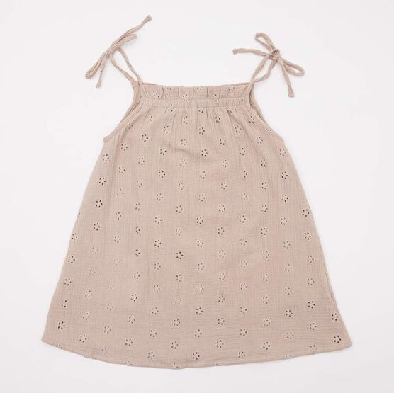 07865063-40 Платье-сарафан из муслина для девочки бежевый для девочки бежевый фото №2
