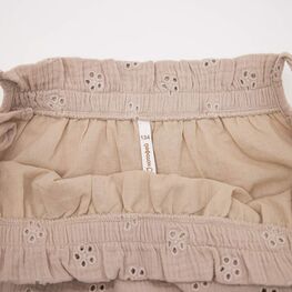 07865063-40 Платье-сарафан из муслина для девочки бежевый для девочки бежевый фото №4