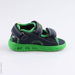 123010-14 Пляжная обувь с LED-подсветкой для мальчики син-зел фото №2