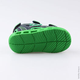 123010-14 Пляжная обувь с LED-подсветкой для мальчики син-зел фото №3