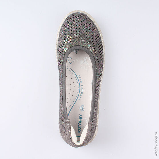 432149-21 Туфли для девочки серый фото №4