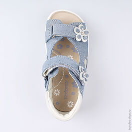 322049-23 Босоножки для девочки голубой фото №4