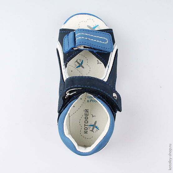 322088-21 Сандалии для мальчики син-бел фото №4