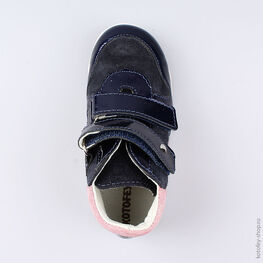 352165-29 Ботинки для девочки син-роз фото №4