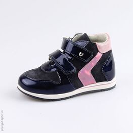 352165-29 Ботинки для девочки син-роз