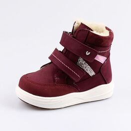 352259-42 Сапожки для девочки бордовый