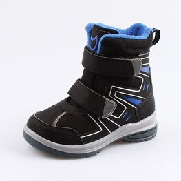 454807-41 Мембранные ботинки для мальчики чер-сер