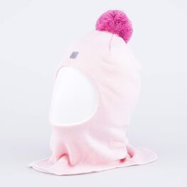 07811428-40 Нежно-розовая шапка-шлем для девочки для девочки светло-розовый