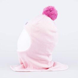 07811428-40 Нежно-розовая шапка-шлем для девочки для девочки светло-розовый фото №2