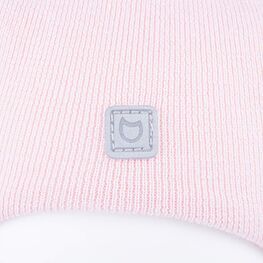07811428-40 Нежно-розовая шапка-шлем для девочки для девочки светло-розовый фото №3