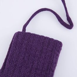 07821203-40 Варежки двухслойные из шерсти мериноса фиолетовый для девочки фиолетовый фото №2