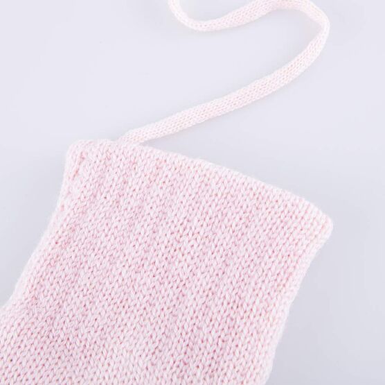 07822206-40 Теплые варежки из шерсти мериноса Снежинка розовый для девочки розовый фото №2