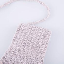 07822207-41 Варежки однослойные со стразами Снежинка бежевый для девочки бежевый фото №2