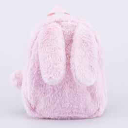 02810314-40 Пушистый рюкзак с ушками для девочки розовый