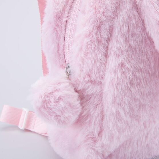 02810314-40 Пушистый рюкзак с ушками для девочки розовый фото №5