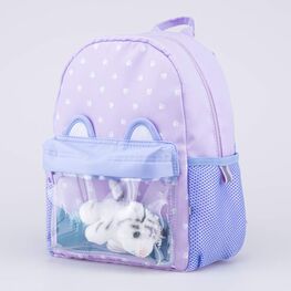 02810350-40 Детский рюкзак с игрушкой Полярный тигр для девочки сиреневый,голубой фото №2