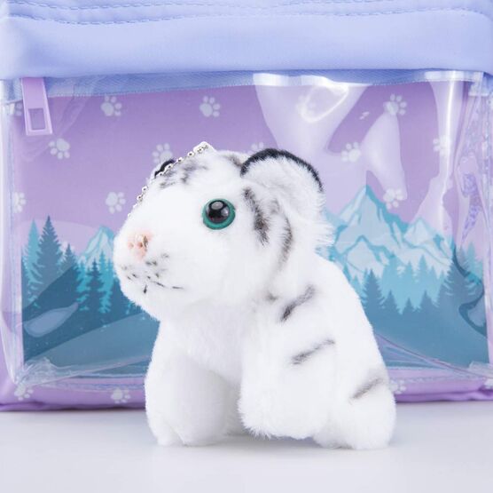 02810350-40 Детский рюкзак с игрушкой Полярный тигр для девочки сиреневый,голубой фото №5