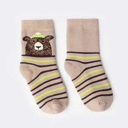 07742304-21 Носки детские махровые Мишка коричневый для мальчики коричневый фото №2