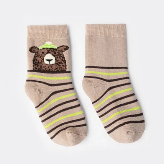 07742304-21 Носки детские махровые Мишка коричневый для мальчики коричневый фото №2