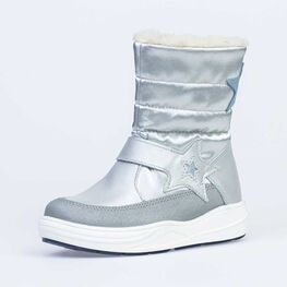 564105-41 Зимние сапожки с мехом для девочки серебристый