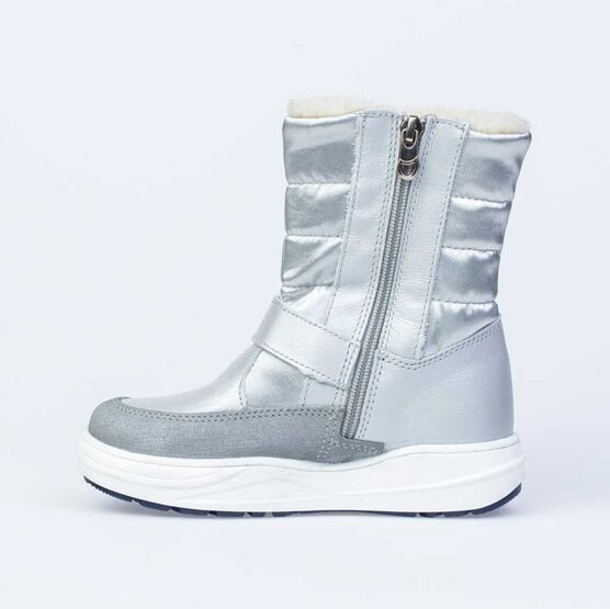 564105-41 Зимние сапожки с мехом для девочки серебристый фото №2