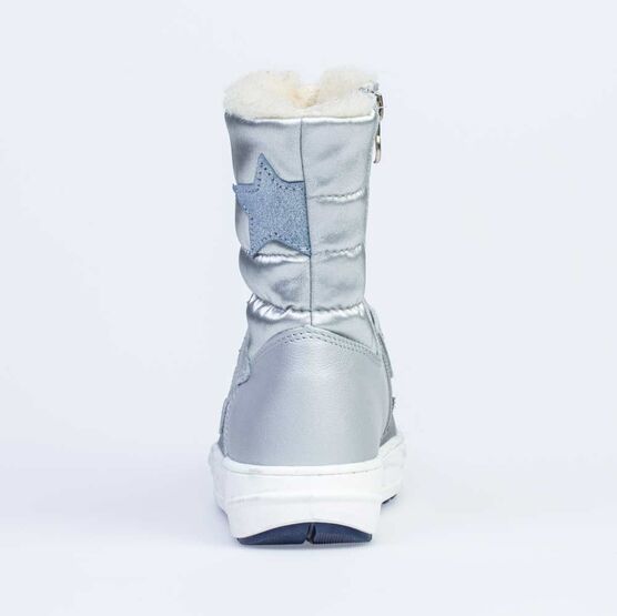 564105-41 Зимние сапожки с мехом для девочки серебристый фото №5