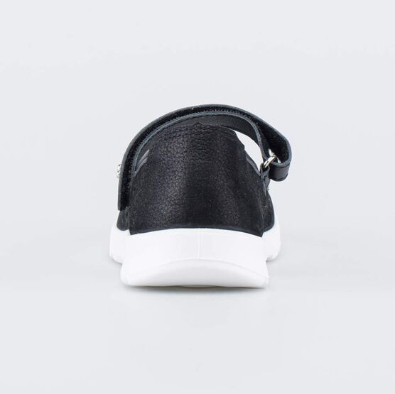 432167-22 Черные школьные туфли-балетки Сердечки для девочки черный фото №5