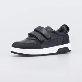 432169-21 Кожаные кеды-полуботинки для мальчика для мальчики черный