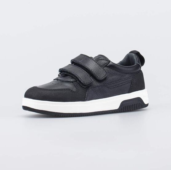 432169-21 Кожаные кеды-полуботинки для мальчика для мальчики черный