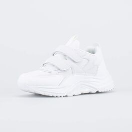 644378-74 Детские кроссовки на липучках для девочки белый